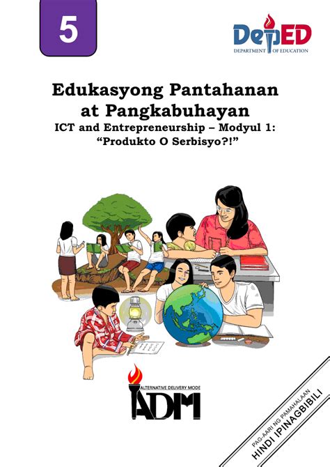 Grade 5 Edukasyong Pantahanan at Pangkabuhayan ICT and .
